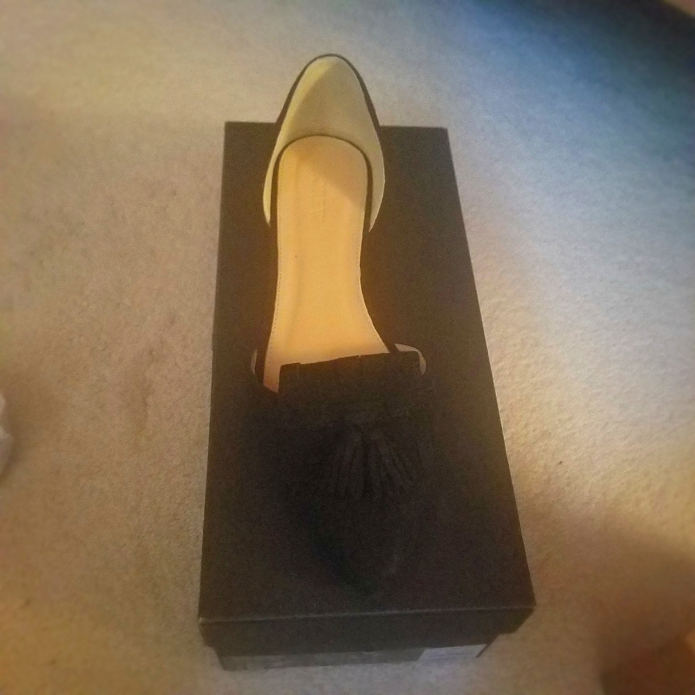 J Crew Suede D'Orsay Flats